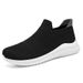 Women's Shoes Soft-soled Casual Shoes Fly-woven Breathable Mesh Shoes One-pedal Single Shoes Lightweight Mother Shoes_vogvips.com