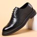 Euro Step 8cm Brogue Leather Breathable Business Formal Height Increasing For Men 6cm Spring Wedding Groom Shoes_vogvips.com