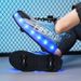 Children's Heelys Boys Adult Double Wheel Flying Shoes With Wheels Girls Students Roller Skates_vogvips.com