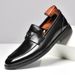 Dress Casual Shoes Leather Shoes Men's Round Head Shallow Mouth Foot Set_vogvips.com
