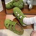 Women's Woven Sandals With Covered Toe, New Korean Style For Summer 2026, Popular Roman Shoes, Dopamine Half-slippers_vogvips.com