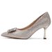 Light Luxury Gold Women's Comfortable And Non-tiring, With Rhinestone Stiletto Heels, 2026 Early Spring Single Shoes,_vogvips.com