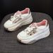 Leather Hollow Dad Shoes Women's Lightweight Inner Height Increase Casual Sports Shoes Platform Sandals_vogvips.com