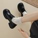 Platform-soled Small Leather Shoes Women's College Style New Autumn Lace-up Loafers Women's Soft Soles_vogvips.com