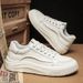 Men's Low-Top Sneakers Fashion Casual Breathable Lace-Up Shoes With PU Leather & EVA Cushion For Youth Daily Wear_vogvips.com