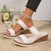 New Plus Size Women's Sandals, Fashionable And Casual Wedge Heel Thick Soled Sandals_vogvips.com