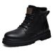 European Warm Series Autumn Winter Plus Size Suede Leather Couple Yellow High Top Thick Sole Motorcycle British Martin Work Snow Boots_vogvips.com