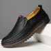 Euro Step Loafers Autumn New Slip-On Non-Slip Leather Soft Sole Versatile Breathable Men's Casual Shoes_vogvips.com