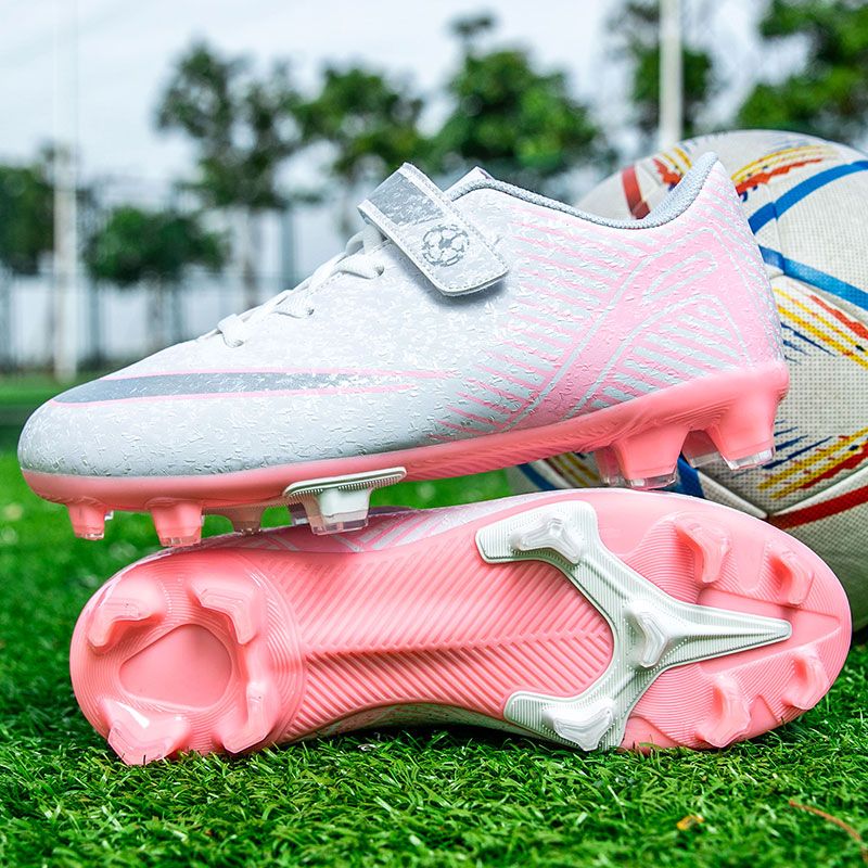 Children's Football Shoes Boys And Girls Elementary School Students Velcro Teen Training Broken Nail Shoes_vogvips.com