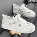 2026 Spring Versatile Breathable, Popular Style, Distressed Black Men's Unique Cloth Shoes, High-End Canvas Shoes_vogvips.com