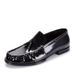 Liusu Lefu Lacquer Leather, British Elegant Pippy, One Step Casual Genuine Leather Men's Trendy Bean Shoes, Korean_vogvips.com