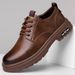 2025 Spring And Autumn New Casual Workwear Lace-up Thick-soled Wear-resistant Trendy Leather Men's Shoes_vogvips.com