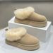 Women's Snow Boots Sheepskin Thick Sole Wool Collar Fleece Lined Warm Cotton Shoes 2025 Winter New Tatzler_vogvips.com