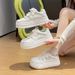 Little White Shoes Women's Platform Female Students' Leisure Sports Versatile Board Shoes Street Shooting_vogvips.com