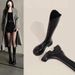 Platform Riding 2025 New Spring And Autumn Single For Petite Women Mid-High Tube Over-the-Knee Long Boots_vogvips.com