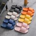 Couple Slippers For Outdoor Use, Men's Summer Home Use, Comfortable And Lightweight, Simple Design, Suitable For Living Room And Bathroom, Unisex_vogvips.com