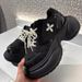 High Verion SMFKRIPPLE Ripple Dad Shoe For Women Cro Flower Meh Thick Sole Fahion Height Increaing Caual_vogvips.com