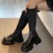 Fashion Women's Over-the-Knee 2024 Solid Color Autumn Chunky Heel Riding Western High Tube Non-Slip Boots Trendy_vogvips.com