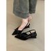Chuyuji French-style Floral Closed-toe Sandals Women, New Spring/summer 2026 Collection, Bowknot, Pointed Toe, Wedge_vogvips.com