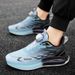 New Rotating Button Summer Men's Breathable Thick Bottom Popcorn Cushioned Running Shoes_vogvips.com