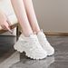 Genuine Leather Elevator Dad Women's Spring/Summer 2025 New Arrival K-style Sports Casual Thick Sole Light White Shoes_vogvips.com