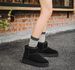 Sheepskin And Wool Integrated Thick Soled Snow Boots For Women, Short Tube, Thick Bread Shoes, Warm And Fluffy Winter Cotton Shoes_vogvips.com