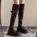 Over-the-Knee 2024 Autumn Winter New British Style Chunky Heel Thick Sole For Women Non-Slip Slimming Long Boots_vogvips.com