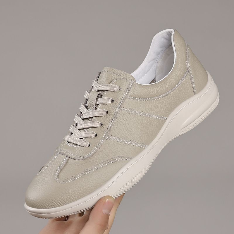 Top Layer Cowhide 2025 Spring New Casual Genuine Breathable Leather Soft Surface Men's Shoes_vogvips.com