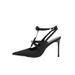 French Baotou Beautiful Black Stiletto High Heel Sandals Women_vogvips.com