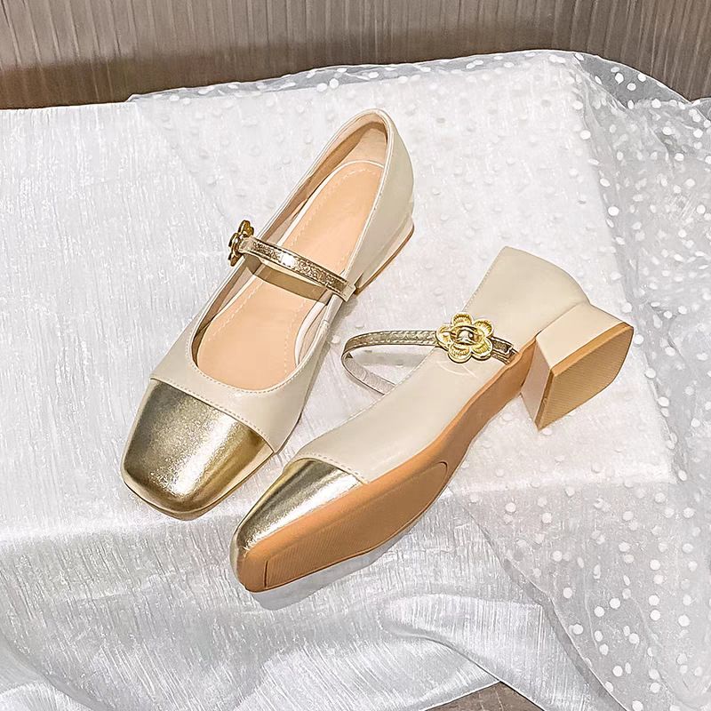 Chunky-heeled Elegant Low-cut Versatile Shoes, 2026 New Summer Model, Genuine Soft Leather French Mary Jane Small Size_vogvips.com