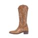 Vintage Embroidery Genuine Leather Western Cowboy For Women 2023 Autumn New Pointed Toe Chunky Heel Slip-On Versatile_vogvips.com