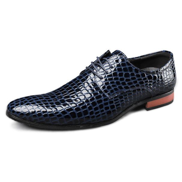 Pointed Men's Business Formal And Casual Low Cut Crocodile Pattern Leather Surface, Fashionable Wedding Shoes, Single Surface, Shoes,_vogvips.com