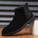 European Warm Series 2025 Autumn Winter New High-top Men's Short Warm Fleece Korean Style Patchwork Casual Versatile Martin Boots Trend_vogvips.com