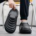New Couple Models Hole Shoes Summer Women's Beach Lightweight Men's Baotou Waterproof Sandals Slippers Men_vogvips.com