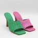 2025 New Model High-Quality Stiletto Heel Crocodile Pattern Square-Toed Sandals European And American Plus Size Women's_vogvips.com