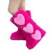 Winter New Flat Long Tube Furry With Fleece Lining, Thickened, Waterproof, Warm, Heart-Shaped Snow Boots For Women_vogvips.com