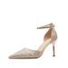 Women's Shoes Elegant Open-Toe Glitter High Heels For Women – Champagne & Silver Bridal Shoes With Ankle Strap – Comfortable Stiletto Pumps_vogvips.com
