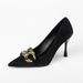 Naked Thin Heeled High Heels 2025 New Spring/summer Collection, Small Stature, Pointed Toe, Niche Design, Temperament,_vogvips.com