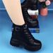 Genuine Leather Thick-Soled Martin For Women 2025 New Autumn Winter Fleece-Lined Cotton Slimming Versatile Petite_vogvips.com