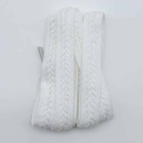 Shoelaces Wheat Ear Shoelaces For Women's Canvas Shoes Woven In Black And White Wide And Flat Extra Wide And Thick Shoelaces 1.5cm Wide_vogvips.com