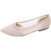 Flat-bottomed Mesh Yarn Breathable Pointed Single Shoes Women's Korean Version Shallow Mouth Laden Shoes One Pedal Doudou Shoes Women_vogvips.com
