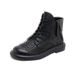 2025 Retro Genuine Leather Hollow Martin For Women Thick Sole Double Side Zipper Casual Short Boots Large Size Flat_vogvips.com