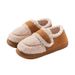 Women's Shoes Internet Celebrity Velcro Heel Cotton Slippers For Women Winter Outdoor Warm Non Slip Plush Confinement Shoes Retro Plush Cotton Shoes_vogvips.com