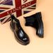 Voyage Thick-Soled Height-Increasing Derby For Men, Martin Winter Warm Short Boots, Genuine Leather Motorcycle Boots_vogvips.com