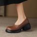 Qi Yan Soft Lightweight Loafers Thick Sole Platform Small Leather 2025 Spring New Single Shoes For Women_vogvips.com
