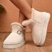Women's Shoes Large Size Mid Tube Snow Boots For Women Autumn And Winter New Style Slip On Warm Large Cotton Snow Boots For Women_vogvips.com