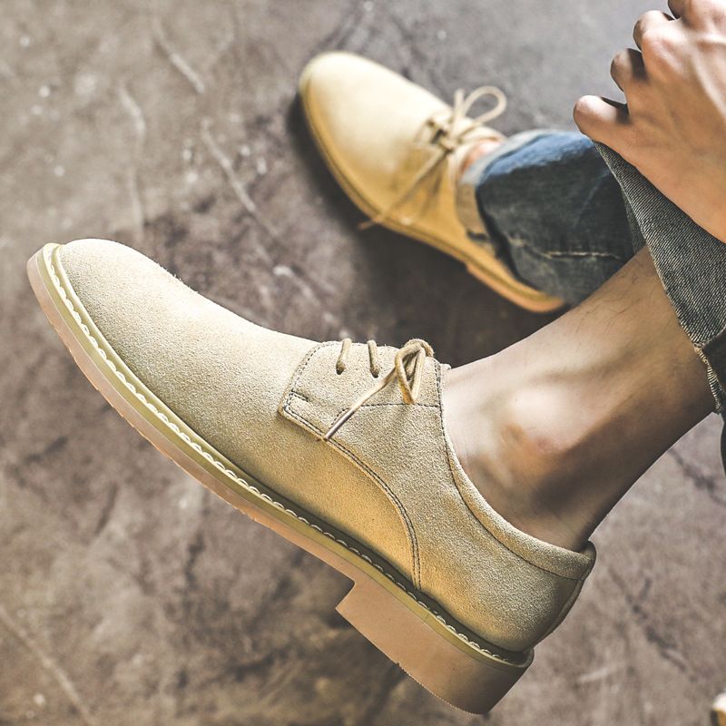 New men's casual shoes small leather shoes tumbled fur men's shoes_vogvips.com