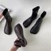 Women's Short For Autumn And Winter 2025 New Style Square Toe Mango Soft Leather Stretch Slim Retro Martin Boots_vogvips.com