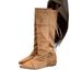 【Fanfuna】Western Cowboy For Women 2025 Autumn Winter Slouchy Long Lace-up Slimming Over-the-Knee Boots_vogvips.com