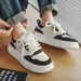 2025 New Spring Breathable Casual Sports Trendy High Sense Board Men's Thick Bottom Versatile White Shoes_vogvips.com